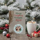 Family Christmas Photo Card Kaart