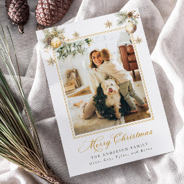 Family Christmas Photo Card Kaart