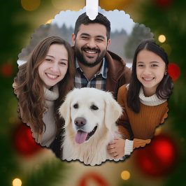 Family Christmas Photo Holiday Paper Ornament Card