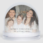 Family Christmas Photo Scandinavian Sneeuwbol (Voorkant)