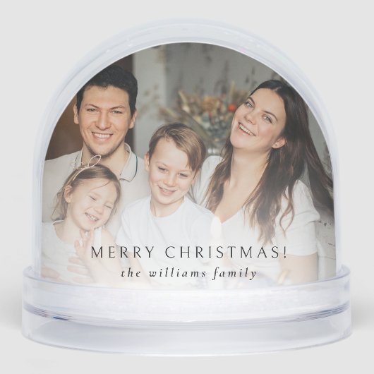 Family Christmas Photo Scandinavian Sneeuwbol (Voorkant)