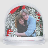 Family Christmas Photo Sneeuwbol (Voorkant)