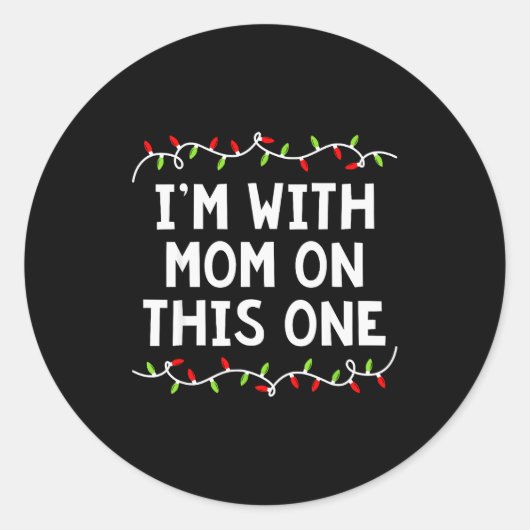 Family Christmas Shirt I Don't Do Matching But I D Ronde Sticker (Voorkant)