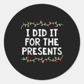 Family Christmas Shirt I Don't Do Matching Outfits Ronde Sticker (Voorkant)