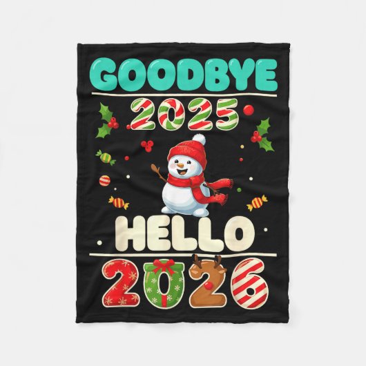 Family Christmas Shirts Matching 2025, Funny Nye H Fleece Deken (Voorkant)