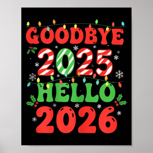 Family Christmas Shirts Matching 2025, Funny Nye H Poster (Voorkant)