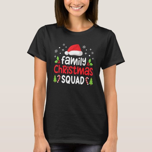 Family Christmas Squad Matching     Santa Elf Grou T-shirt (Voorkant)