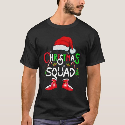 Family Christmas Squad Santa 2022 Team Xmas Tree P T-shirt (Voorkant)