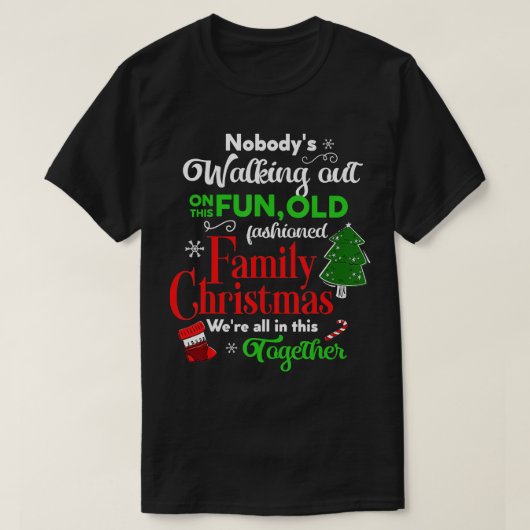 Family Christmas Vacation Pajamas Funny XMAS Ugly T-shirt (Design voorkant)