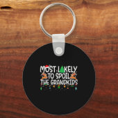 Family Christmas Xmas Most Likely To Sil The Grand Sleutelhanger (Voorkant)