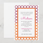 Family Circle Bat Mitzvah Uitnodiging (Voorkant / Achterkant)