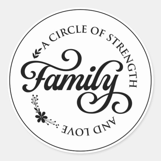 Family Classic Round Sticker (Voorkant)