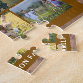 Family collage 4 photos and family name legpuzzel (Zijkant)