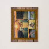 Family collage 4 photos and family name legpuzzel (Verticaal)