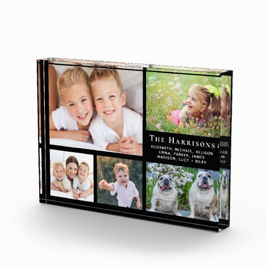 Family Collage Black Fotoblokken (Rechts)