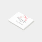 Family comes first red bow family name holidays post-it® notes (Schuin)