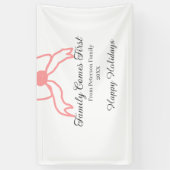 Family comes first red bow family name holidays spandoek (Verticaal)