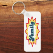 Family, comic book pop design sleutelhanger (Voorkant)