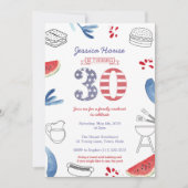 Family Cookout 30th Birthday Party, Memorial Day Kaart (Voorkant)