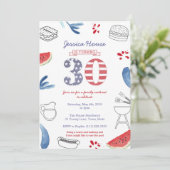 Family Cookout 30th Birthday Party, Memorial Day Kaart (Staand voorkant)