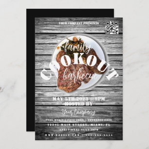Family Cookout Barbecue Steak Event Party Flyer Kaart