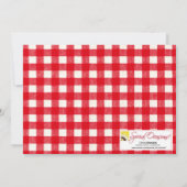 Family Cookout Picnic | rode en witte gingham Kaart (Achterkant)