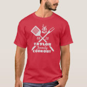 Family Cookout Reunion, grill Tools Campfire T-shirt (Voorkant)