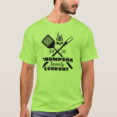 Family Cookout Reunion, grill Tools Campfire T-shirt (Voorkant)