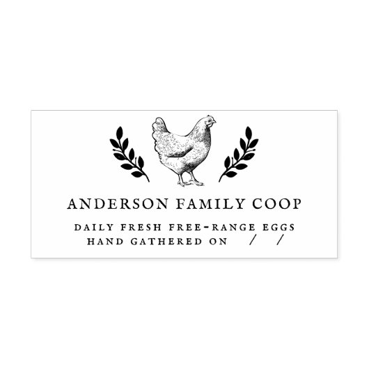 Family Coop Hand-Gathered  Eiwitkarton Zelfinktende Stempel (Design)
