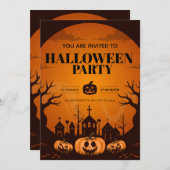 Family Costume Party Invite | Fun & Editable Card Kaart (Voorkant / Achterkant)