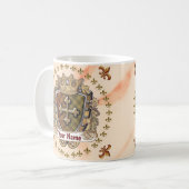 Family Crest aangepaste achternaam mok (Voorkant links)