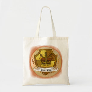 Family Crest Crown Achternaam Canvas tas