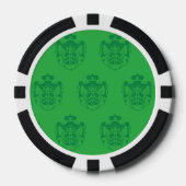 Family Crest Green Poker Chips (Voorkant)