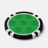 Family Crest Green Poker Chips (Enkel)