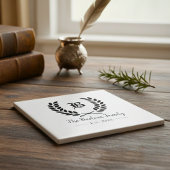 Family Crest Monogram Keramische Tegel Tegeltje