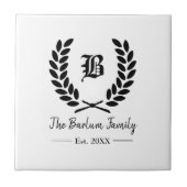 Family Crest Monogram Keramische Tegel Tegeltje (Voorkant)