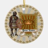 Family Crest Shield Achternaam Keramisch Ornament (Voorkant)