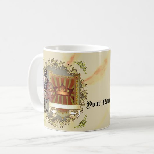 Family Crest Shield Achternaam Koffiemok (Voorkant links)