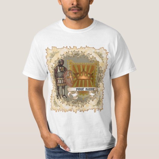 Family Crest Shield Achternaam T-shirt (Voorkant)