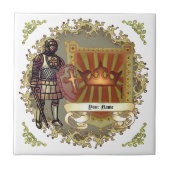 Family Crest Shield Achternaam Tegeltje (Voorkant)