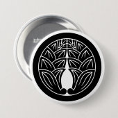 [Family Crests] 2 symmetrical Jpn gingers w/round Ronde Button 7,6 Cm (Voorkant /achterkant)