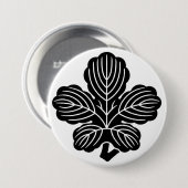 [Family Crests] Deformed Kaji leaf Ronde Button 7,6 Cm (Voorkant /achterkant)