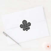 [Family Crests] Deformed Kaji leaf Ronde Sticker (Envelop)