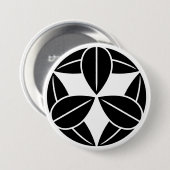 [Family Crests] Nine bamboo leaves Ronde Button 7,6 Cm (Voorkant /achterkant)