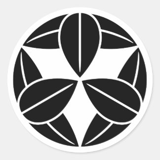 [Family Crests] Nine bamboo leaves Ronde Sticker