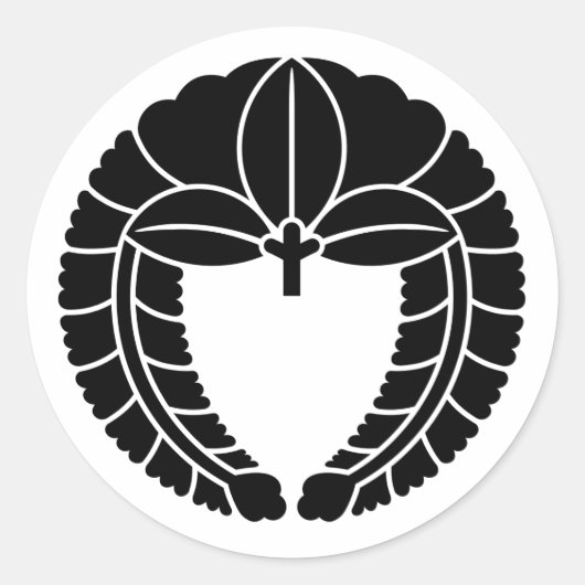 [Family Crests] Orthodox wisteria Ronde Sticker (Voorkant)