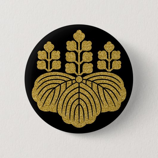 [Family Crests] Paulownia 5-7kiri Button (Voorkant)