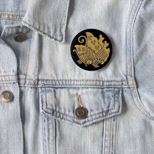 [Family Crests] Swallowtail butterfly Round Button (In situ)