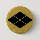 [Family Crests] Takeda-bishi Ronde Button 5,7 Cm (Voorkant)
