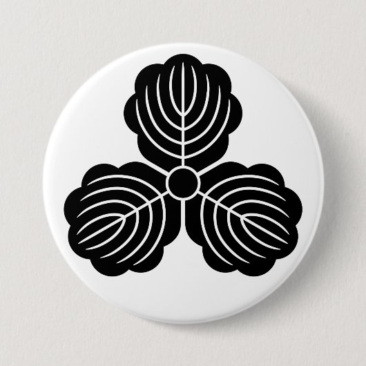 [Family Crests] three ork leaves Ronde Button 7,6 Cm (Voorkant)